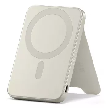 Tragbare Powerbank Satechi ST-B5Q2SW 5000 mAh, kabelloses Laden, Sand