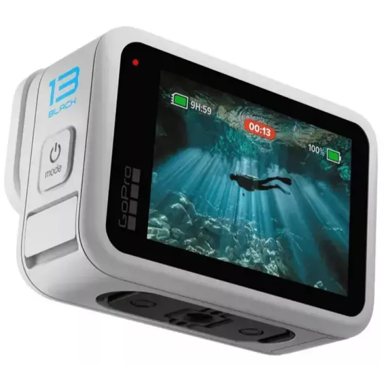 Action-Kamera GoPro HERO13 Schwarz — 5,3K Ultra HD, 27,6 MP CMOS, 240 fps, Wi‑Fi, GPS, integriertes LCD, Stereoton