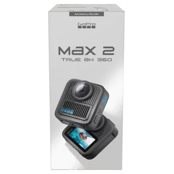 Action-Kamera GoPro MAX2 mit 8K Ultra HD, 29,5-MP-Sensor, 100 fps, LCD-Anzeige, GPS, Wi‑Fi — Zubehörpaket