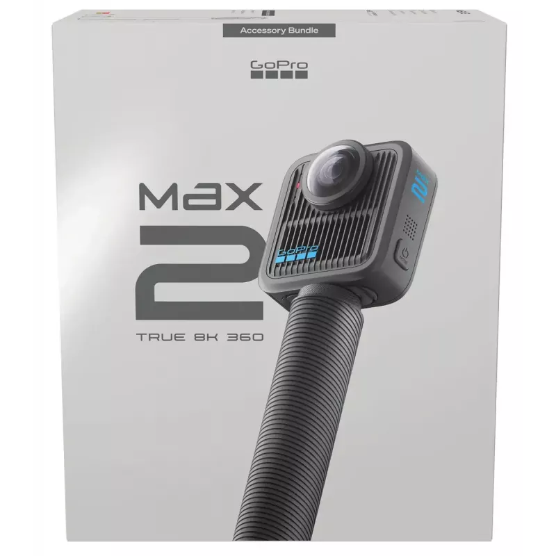 Action-Kamera GoPro MAX2 mit 8K Ultra HD, 29,5-MP-Sensor, 100 fps, LCD-Anzeige, GPS, Wi‑Fi — Zubehörpaket