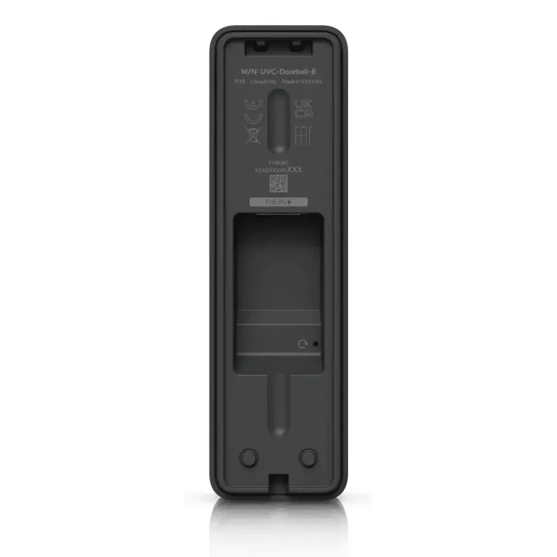 Türklingel UBIQUITI Doorbell Lite Schwarz – kabelgebundene PoE-Videotürklingel, 5 MP, 2560×1920, IPX5, Gehäuse aus Metall & Polycarbonat