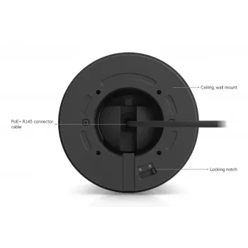 IP-Sicherheitskamera UBIQUITI UVC-G6-Pro-Turret-B – 3840×2160, 1/1,2″-CMOS, 2,36× optischer Zoom, PoE+, Decken-/Wandmontage, innen/außen