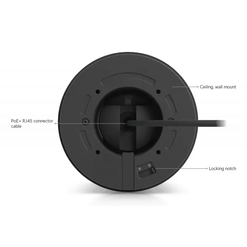 IP-Sicherheitskamera UBIQUITI UVC-G6-Pro-Turret-B – 3840×2160, 1/1,2″-CMOS, 2,36× optischer Zoom, PoE+, Decken-/Wandmontage, innen/außen