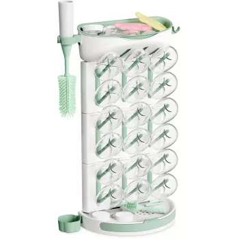 Flaschen-Trockengestell Momcozy DIY Larger für 18 Flaschen, faltbarer Arbeitsplatten-Organizer
