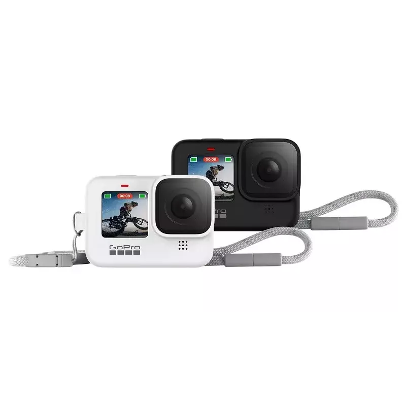 Kamerahülle GoPro Schutzhülle + Umhängeband für HERO12/HERO11/HERO10/HERO9 Schwarz — Silikon, Weiß