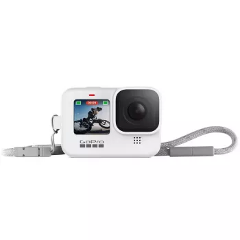 Kamerahülle GoPro Schutzhülle + Umhängeband für HERO12/HERO11/HERO10/HERO9 Schwarz — Silikon, Weiß