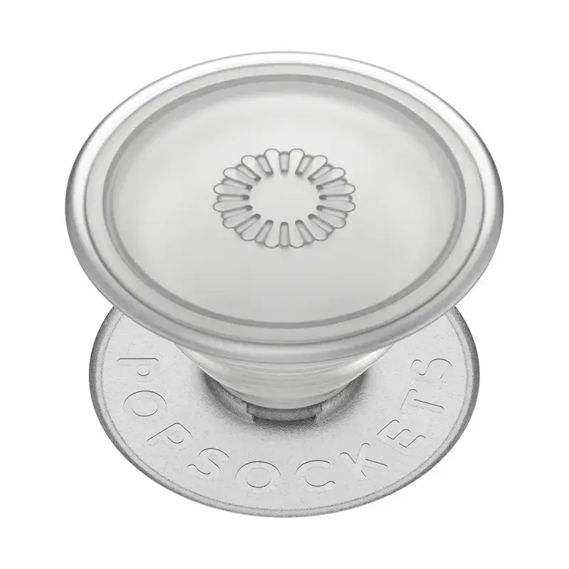 Grip PopSockets PlantCore von Popsockets — universeller Handygriff, grau transluzent, 38,8 × 7,7 mm