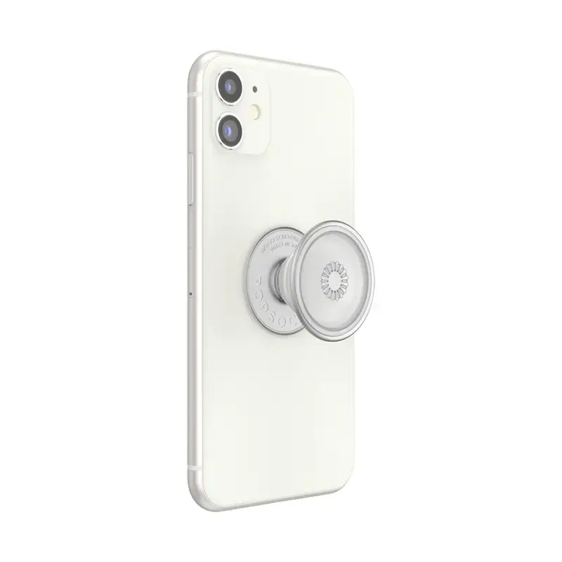 Grip PopSockets PlantCore von Popsockets — universeller Handygriff, grau transluzent, 38,8 × 7,7 mm