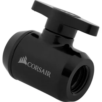 Anschlussstück Corsair CX-9055019-WW Messing Schwarz Kugelventil Flüssigkeitskühlung