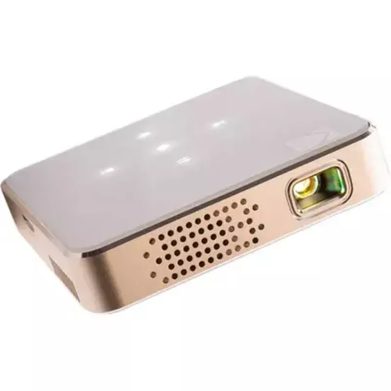 Projektor Kodak Luma 150 Wi‑Fi Weiß‑Gold, tragbarer LED-Pico-Projektor mit drahtloser Konnektivität