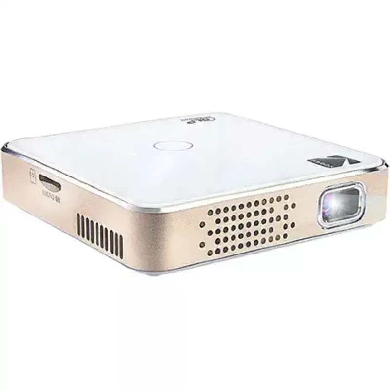 Projektor Kodak Luma 150 Wi‑Fi Weiß‑Gold, tragbarer LED-Pico-Projektor mit drahtloser Konnektivität