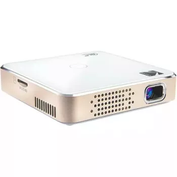 Projektor Kodak Luma 150 Wi‑Fi Weiß‑Gold, tragbarer LED-Pico-Projektor mit drahtloser Konnektivität