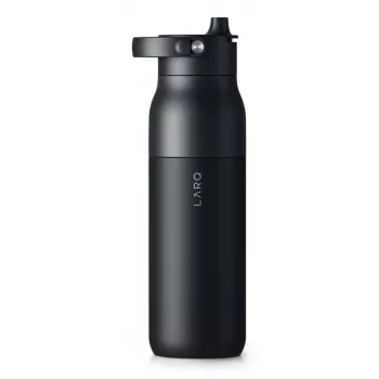 Edelstahl-Wasserflasche LARQ PureVis 2 1000 ml, Schraubdeckel, eingebauter Akku, 20 Tage Laufzeit, schwarz