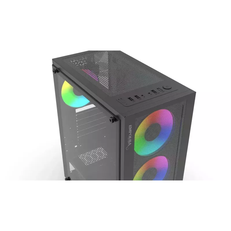 PC-Gehäuse Inca EMG-15XN Midi Tower Schwarz
