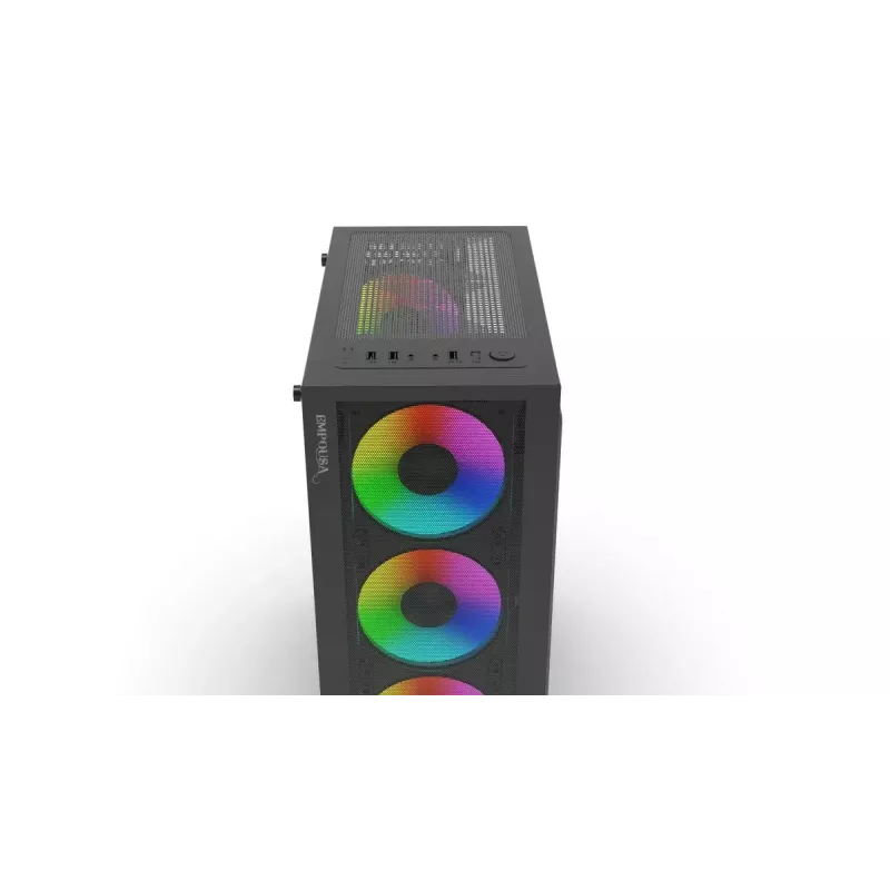 PC-Gehäuse Inca EMG-15XN Midi Tower Schwarz