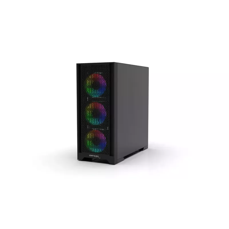 PC-Gehäuse Inca EMG-15XB Midi Tower Schwarz