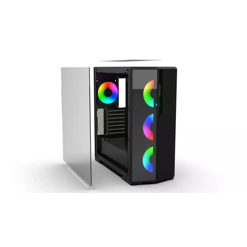 PC-Gehäuse Inca EMG-17XN Midi Tower Schwarz