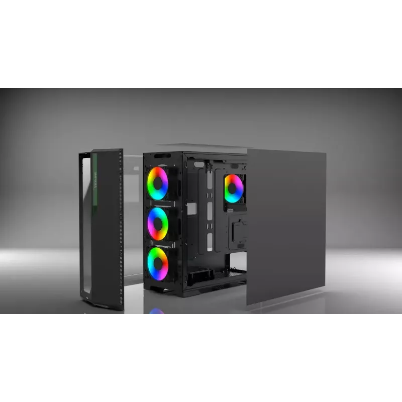 PC-Gehäuse Inca EMG-17XN Midi Tower Schwarz
