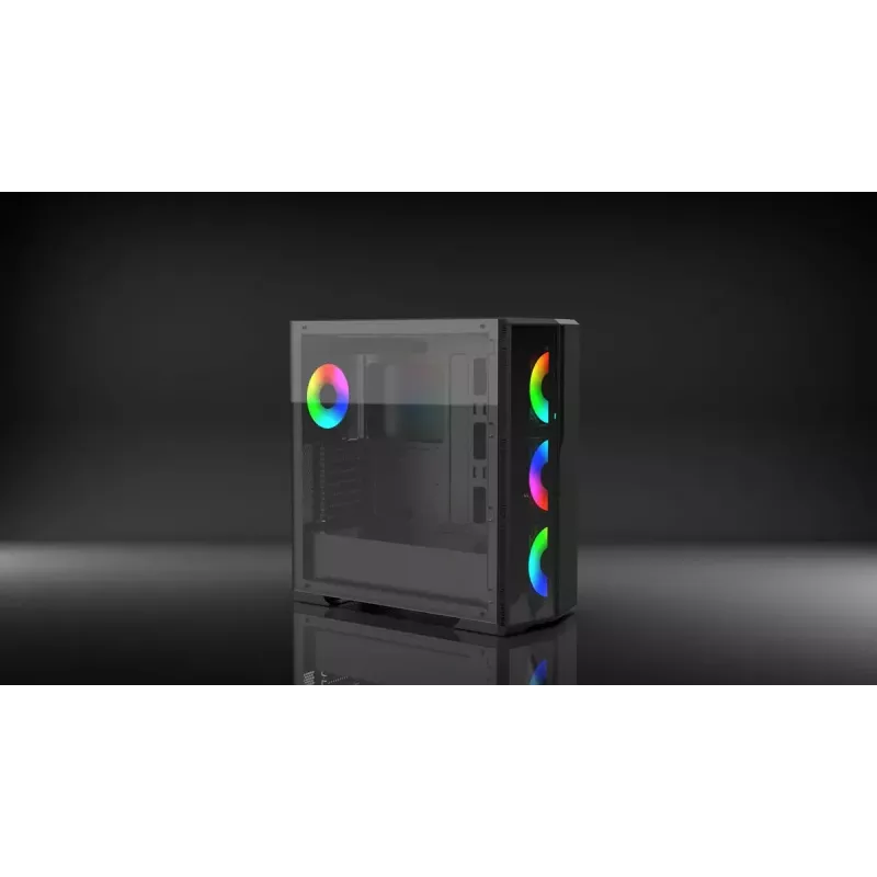 PC-Gehäuse Inca EMG-17XN Midi Tower Schwarz