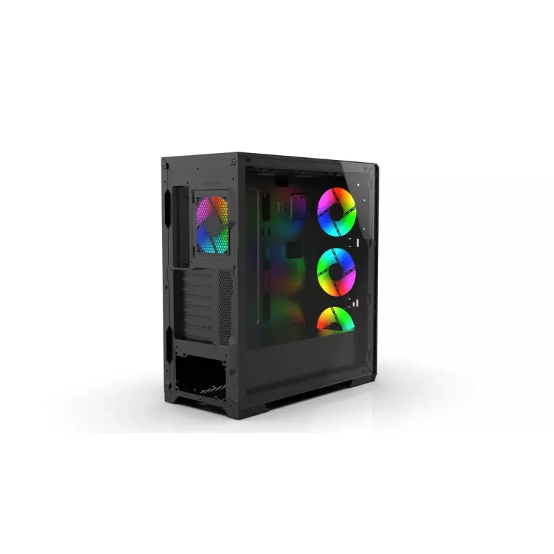 PC-Gehäuse Inca EMG-17XN Midi Tower Schwarz