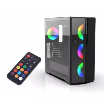 PC-Gehäuse Inca EMG-17XN Midi Tower Schwarz
