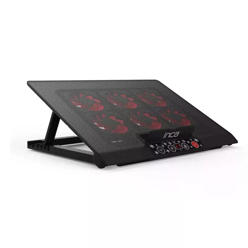 Laptop-Kühlpad Inca INC-601GMS 43,2 cm 6 Lüfter USB Schwarz