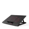 Laptop-Kühlpad Inca INC-601GMS 43,2 cm 6 Lüfter USB Schwarz