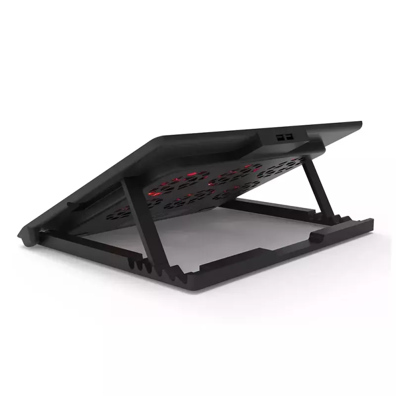 Laptop-Kühlpad Inca INC-601GMS 43,2 cm 6 Lüfter USB Schwarz