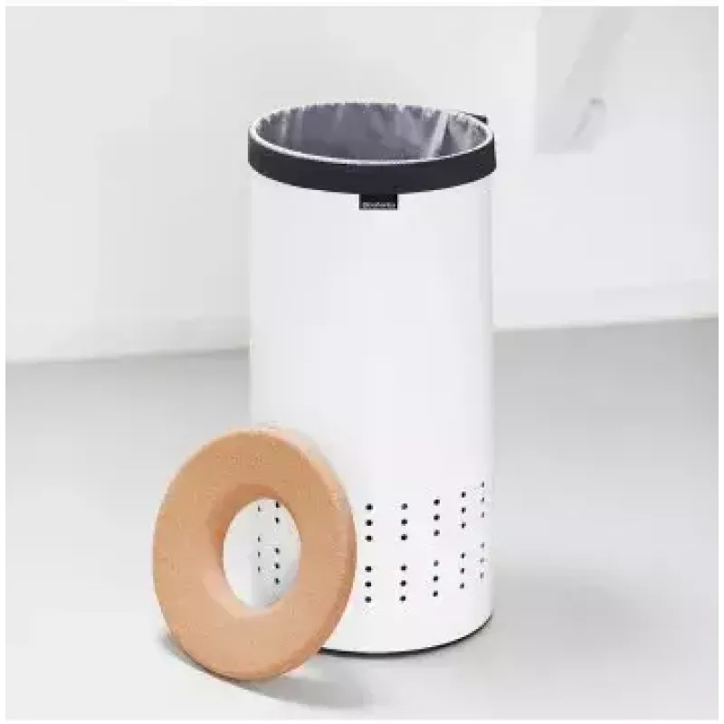 Wäschekorb Brabantia 104367 Braun Weiß Höhe 665 mm Durchmesser 30 cm