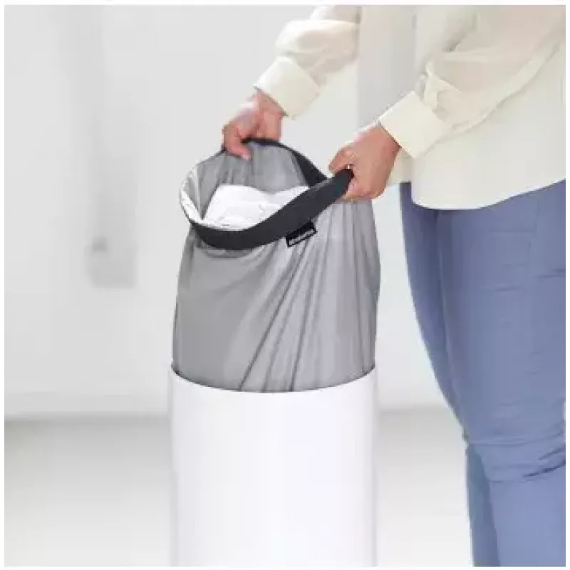 Wäschekorb Brabantia 104367 Braun Weiß Höhe 665 mm Durchmesser 30 cm