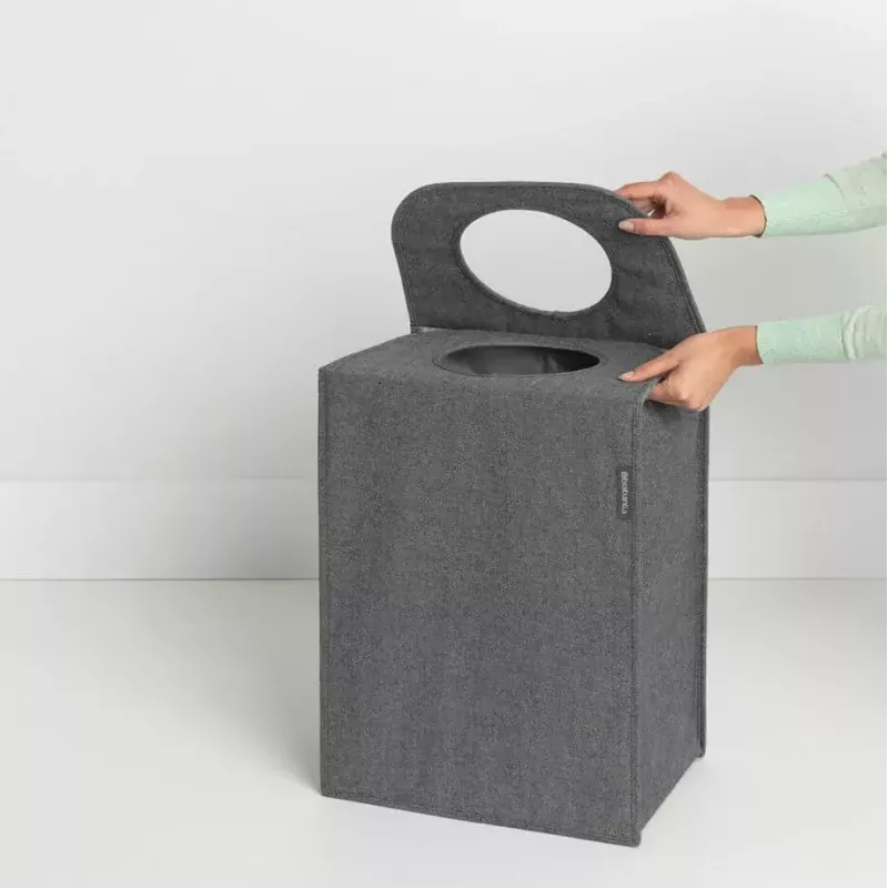 Wäschekorb Brabantia 120381 55 L Rechteckig Schwarz