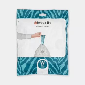 Müllbeutel BRABANTIA 137846, 45 L Fassungsvermögen, weiß, 40er-Pack