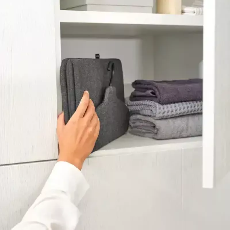 Dampfbügelbrett BRABANTIA Faltbares Dampfbrett 40 x 85 cm Schwarz Geeignet für Dampfbügeleisen Gewicht 100 g