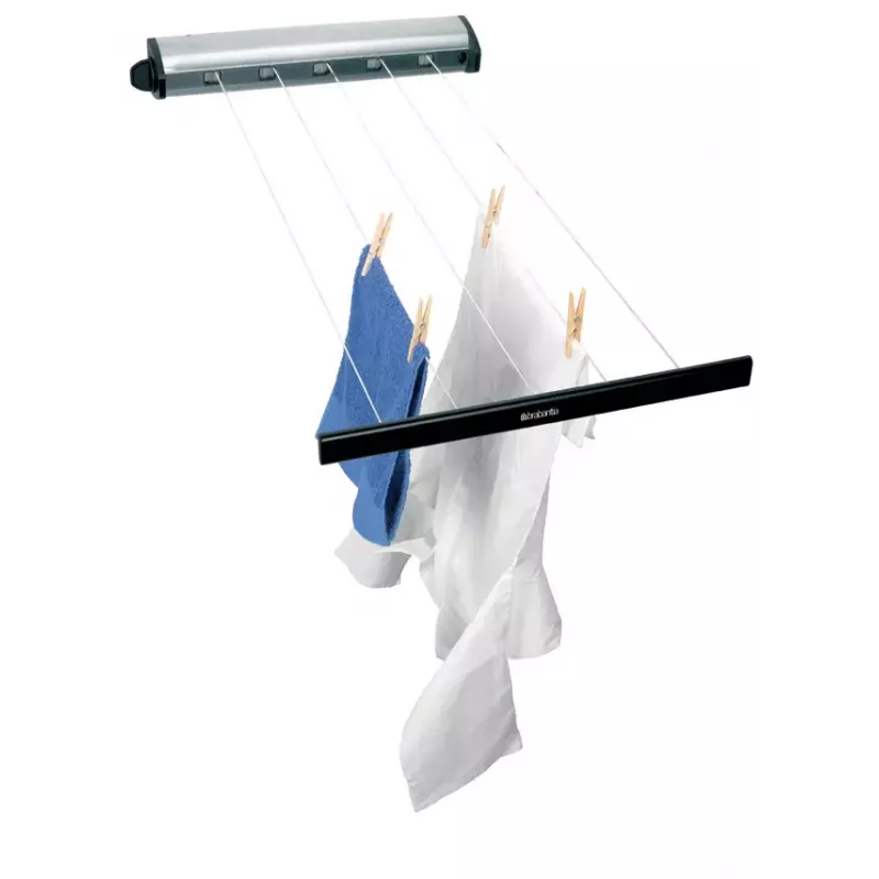 Wandmontierbare Wäscheleine Brabantia Pull-Out Drying Lines Set 2 Stk. Edelstahl