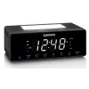 Uhrenradio Lenco CR540BK – FM-Wecker, 1,2-Zoll-LED-Anzeige, dimmbares Nachtlicht, USB-Ladefunktion, Stereolautsprecher