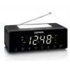 Uhrenradio Lenco CR540BK – FM-Wecker, 1,2-Zoll-LED-Anzeige, dimmbares Nachtlicht, USB-Ladefunktion, Stereolautsprecher