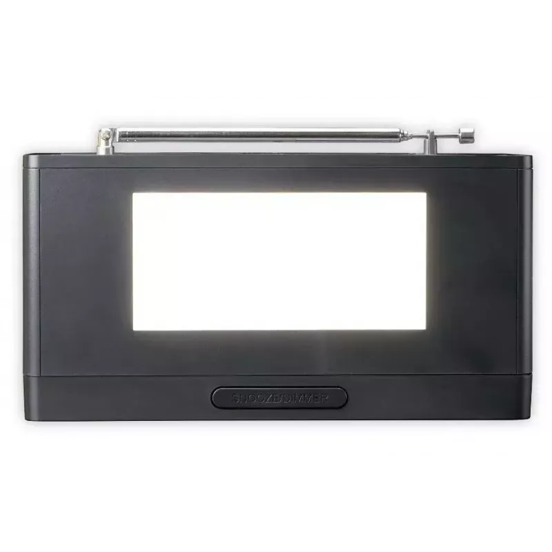 Uhrenradio Lenco CR540BK – FM-Wecker, 1,2-Zoll-LED-Anzeige, dimmbares Nachtlicht, USB-Ladefunktion, Stereolautsprecher