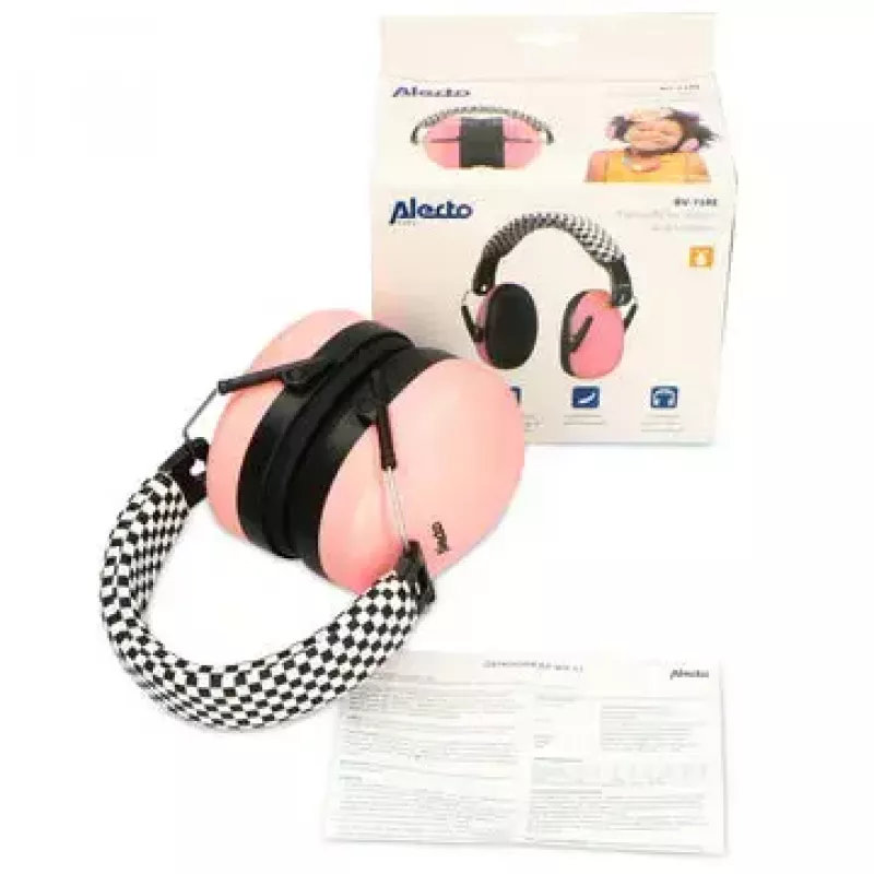 Gehörschutz-Kopfhörer Alecto BV-71RE Kopfbügel Pink