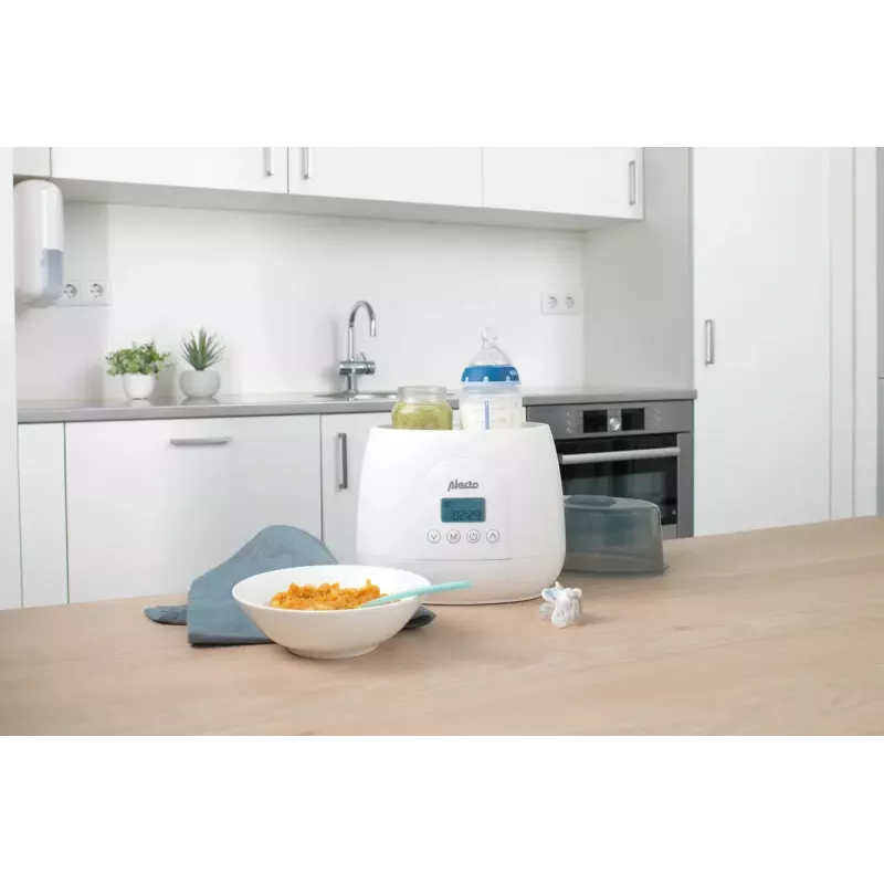 Flaschenwärmer Alecto BW700TWIN — elektrischer 3-in-1-Zwillingsflaschenwärmer, 512 W, 230 V, weiß