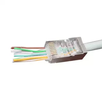 RJ-45 Steckverbinder Gembird LC-PTF-01/100, F/UTP, braun/silber/transparent, 10 Stk.