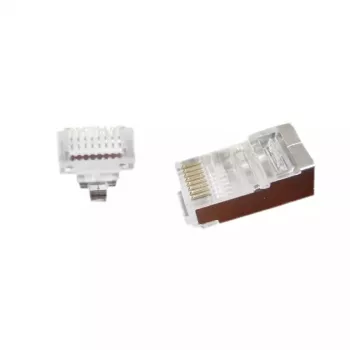 RJ-45 Steckverbinder Gembird LC-PTF-01/100, F/UTP, braun/silber/transparent, 10 Stk.