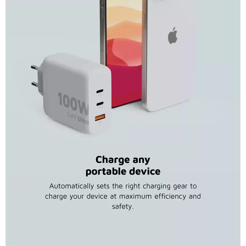 Indoor-Ladegerät Xtorm 100W GaN² Ultra Wall Charger Schnellladung 2 USB-C