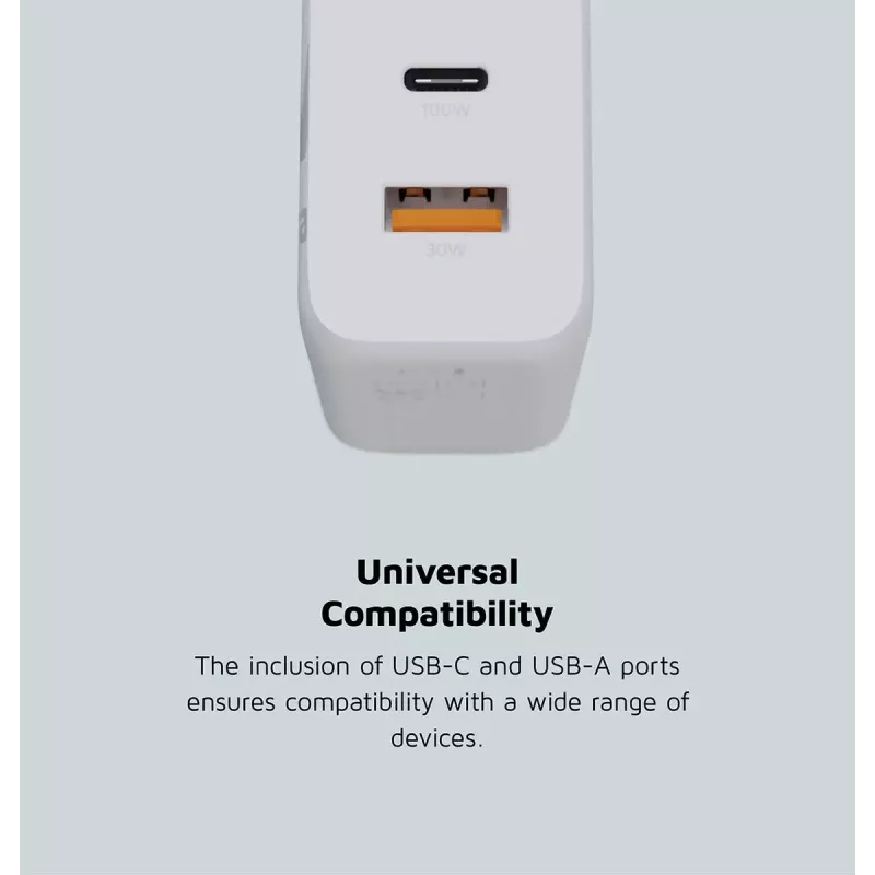 Indoor-Ladegerät Xtorm 100W GaN² Ultra Wall Charger Schnellladung 2 USB-C