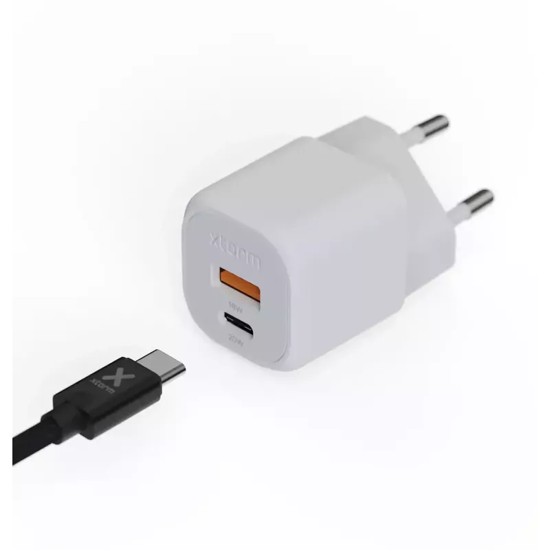 Wandladegerät Xtorm 20W GaN² Ultra — 20 W, USB-C, für den Innenbereich, weiß