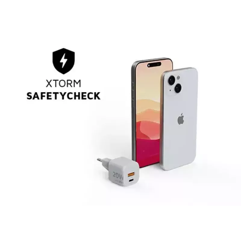 Wandladegerät Xtorm 20W GaN² Ultra — 20 W, USB-C, für den Innenbereich, weiß
