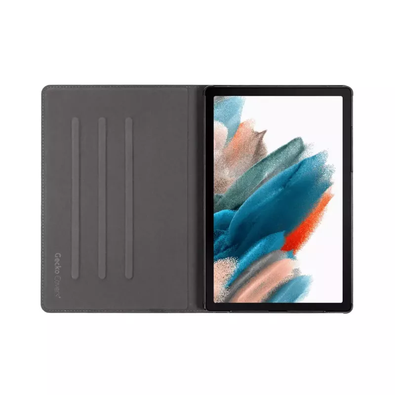 Folio-Case GeckoCovers für Galaxy Tab A8 (2021) — Easy-Click 2.0, Velours und Kunstleder, Ständer, 10,5 Zoll Bildschirm