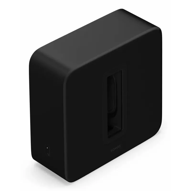 Aktiver Subwoofer Sonos Sub 4 Schwarz — Class-D-Verstärker, AC 110–240 V, 40,2×15,8×38,9 cm