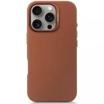 Abdeckung Decoded Lederhülle iPhone 16 Pro 6,3 Zoll Braun