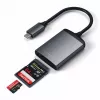 Satechi ST-TCU3CRM Kartenleser USB 2.0 Typ-C – SD, MicroSD, Grau, intern, 312 Mbit/s