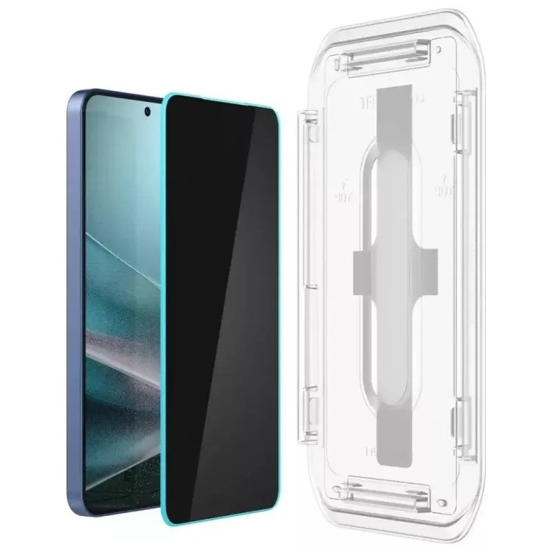 Gehärtetes Sichtschutzglas-Displayschutz Spigen Glas.TR EZ FIT HD für Samsung Galaxy S24/S25 — 2 Stück